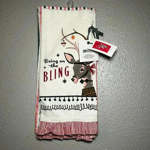 HALLMARK HOME ARCHIVE COLLECTION CHRISTMAS KITCHEN TOWELS 1958 INSPIRED SET - Picture 1 of 4